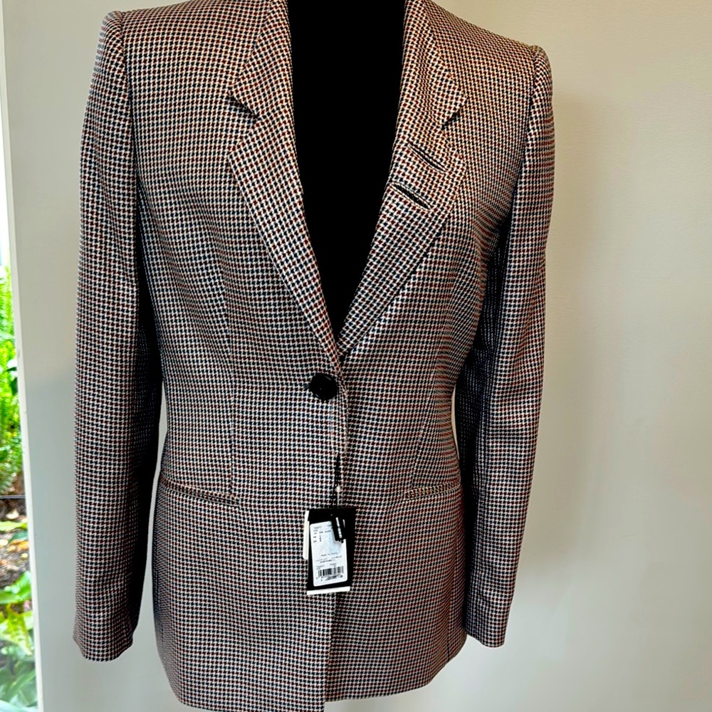 Classic Houndstooth Blazer